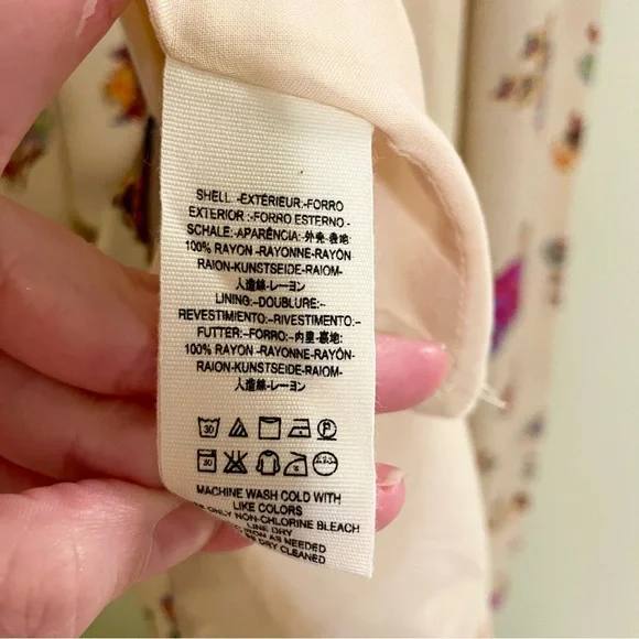 Free People Bella Babe Printed Midi Dress Cream Floral Sleeveless Sz 2 - Picture 10 of 12